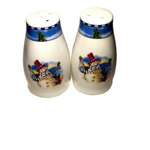 Snowmen Salt And Pepper Shakers 4 inch Holidays, Traditions, Winter